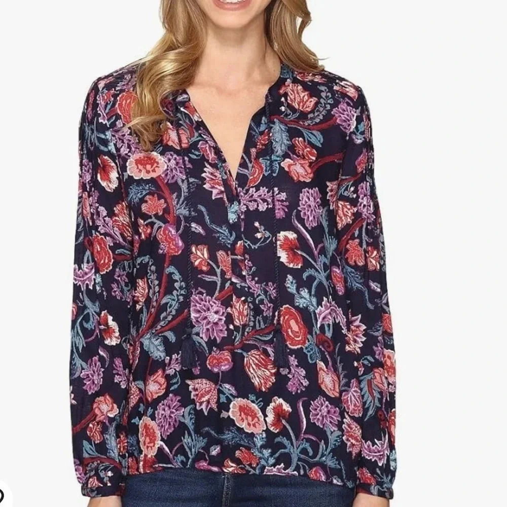 Lucky‎ Brand Women’s M Multi Color Floral Long Sleeve Top